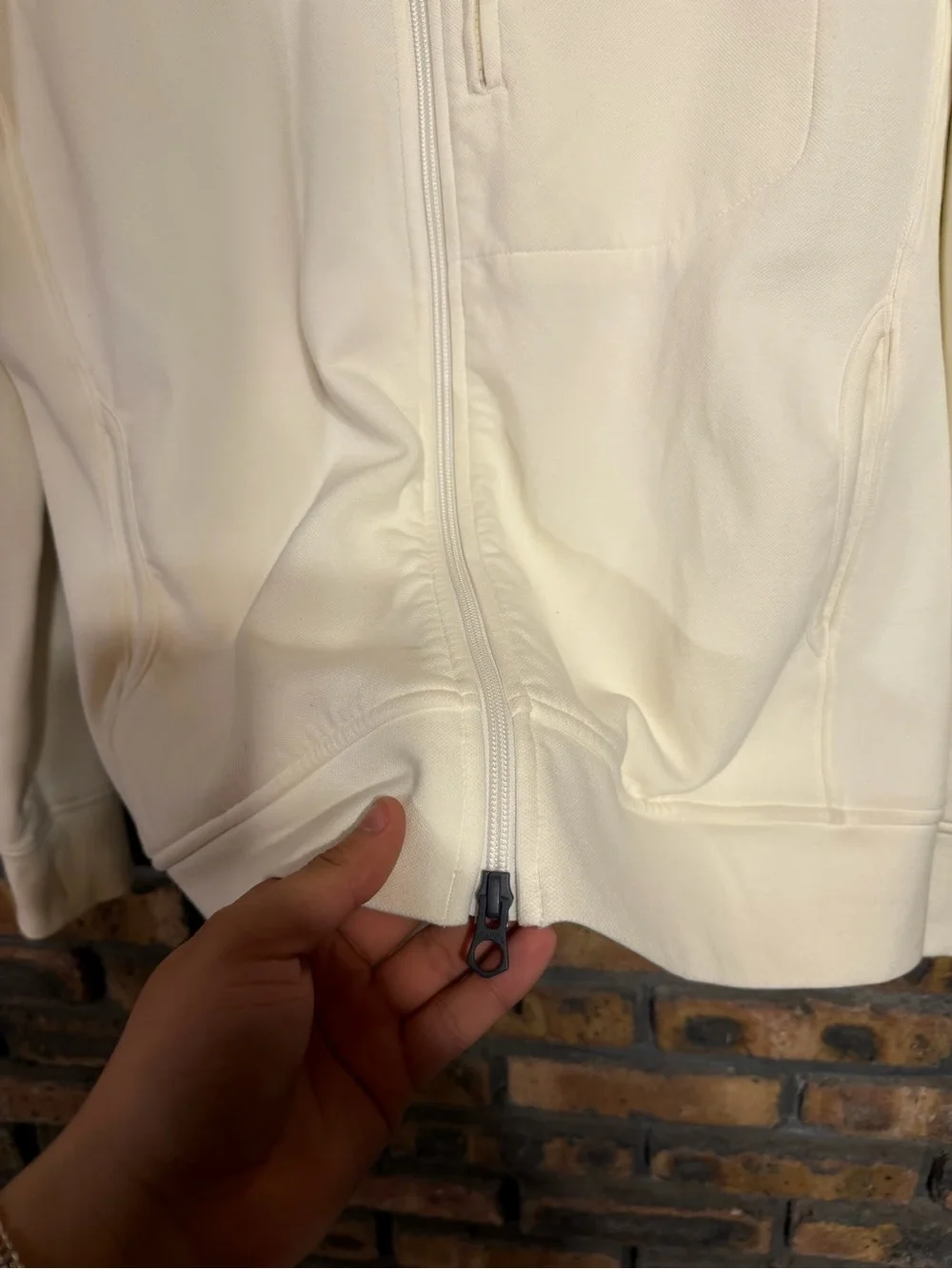 Relwen Zip Up Hoodie Sweatshirt Huckberry White Cream Mens Large Pullover Active